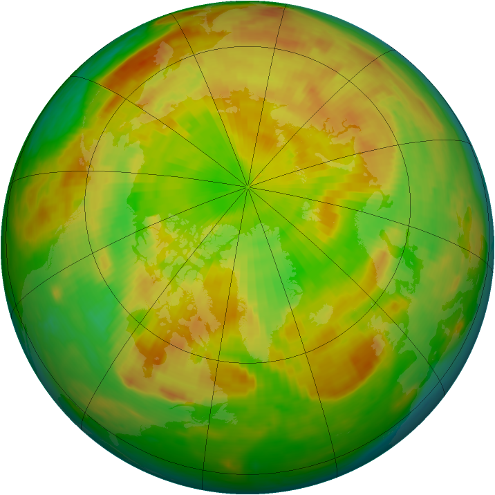 Arctic ozone map for 24 May 1988